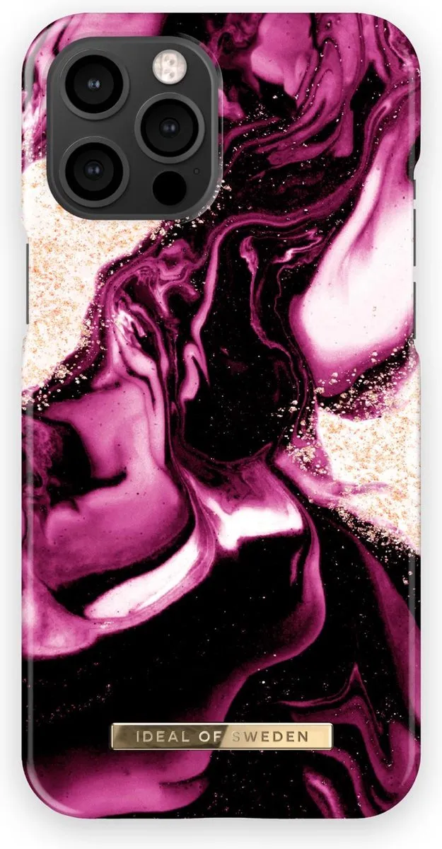 iDeal of Sweden iPhone 13 Pro Max Backcover - Golden Ruby Marble - afbeelding 2 van 6