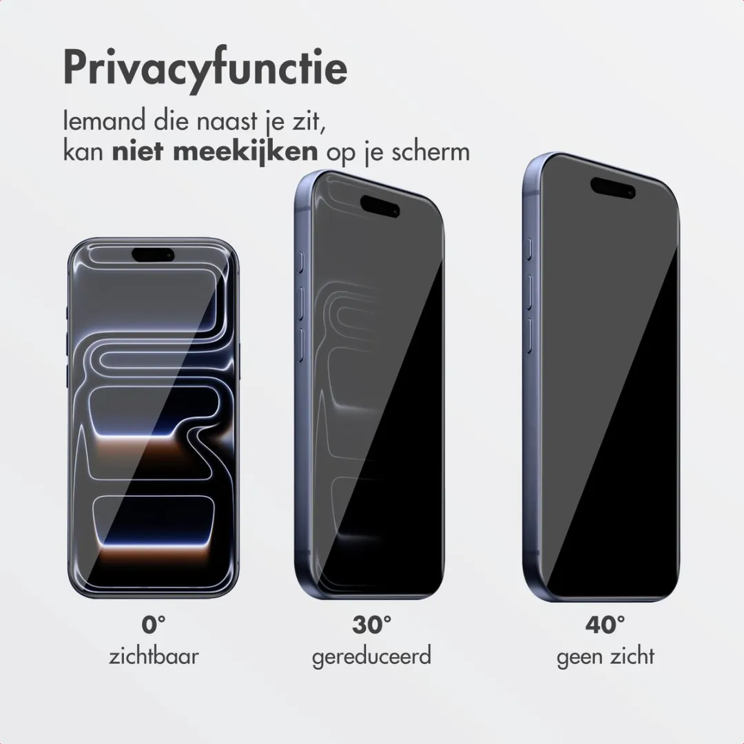 Accezz Screenprotector iPhone 17 Pro - Gehard Glas Privacy