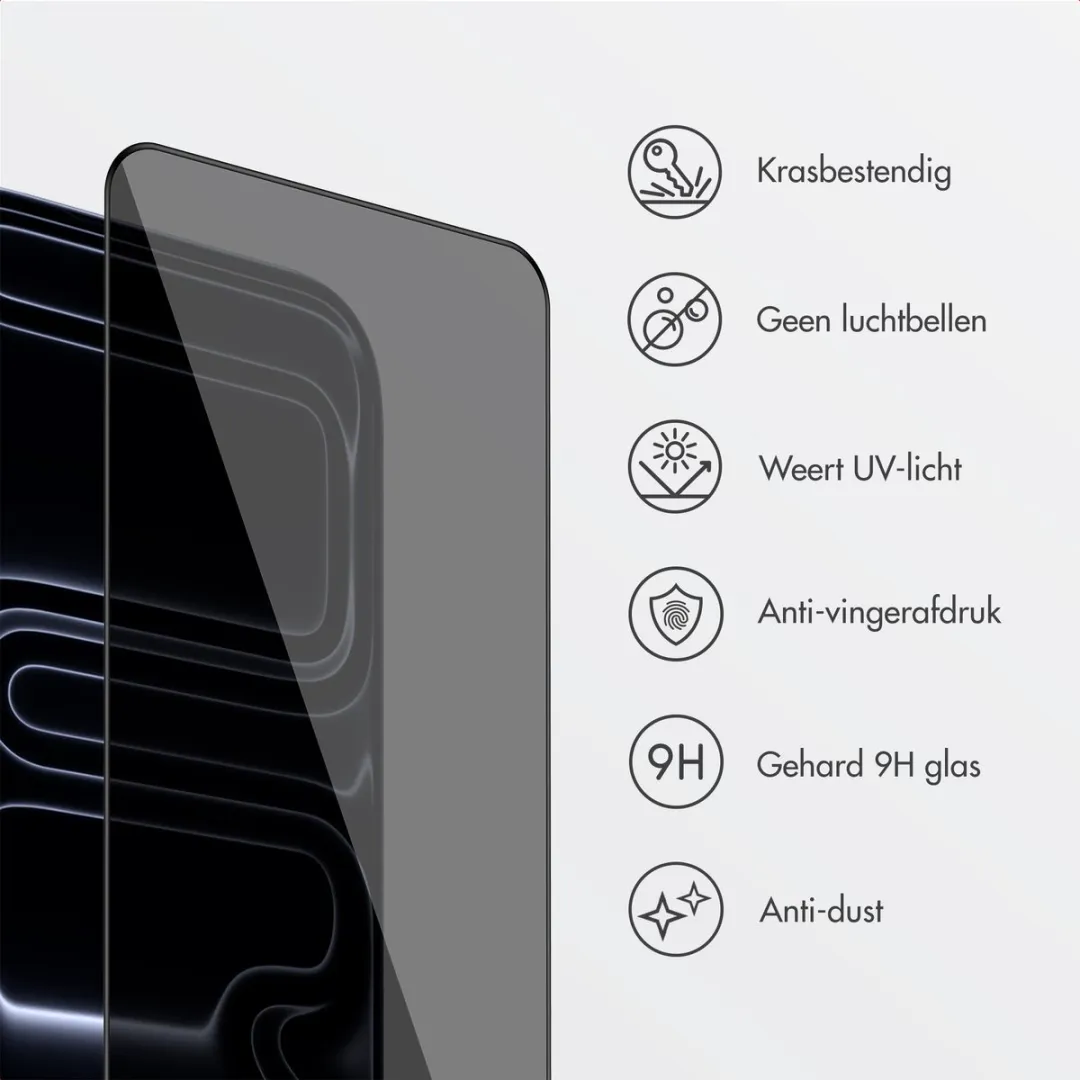 Accezz Screenprotector iPhone 17 Pro - Gehard Glas Privacy