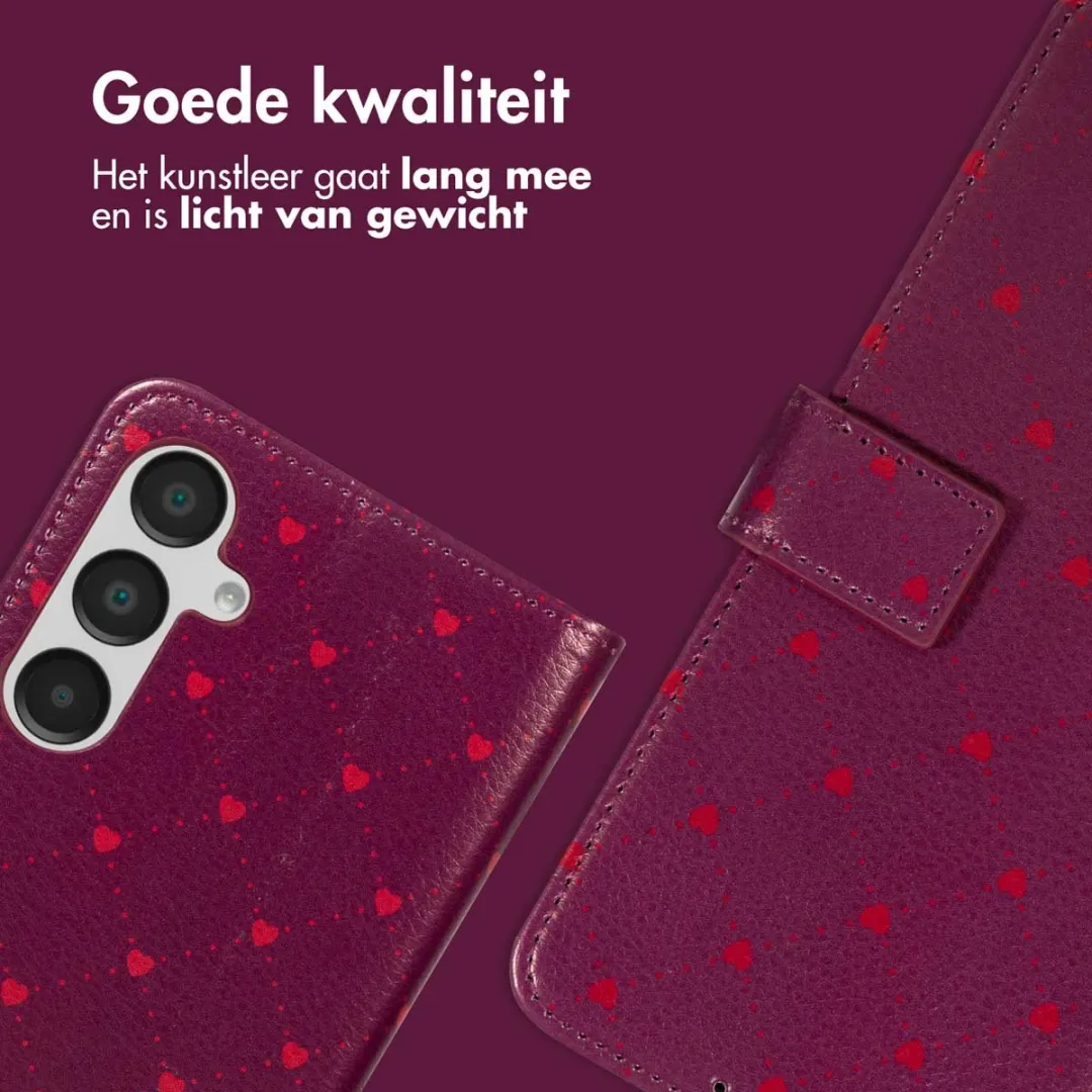 Imoshion Galaxy A35 Hoesje - Crush Check Coral - 3 Pasjes