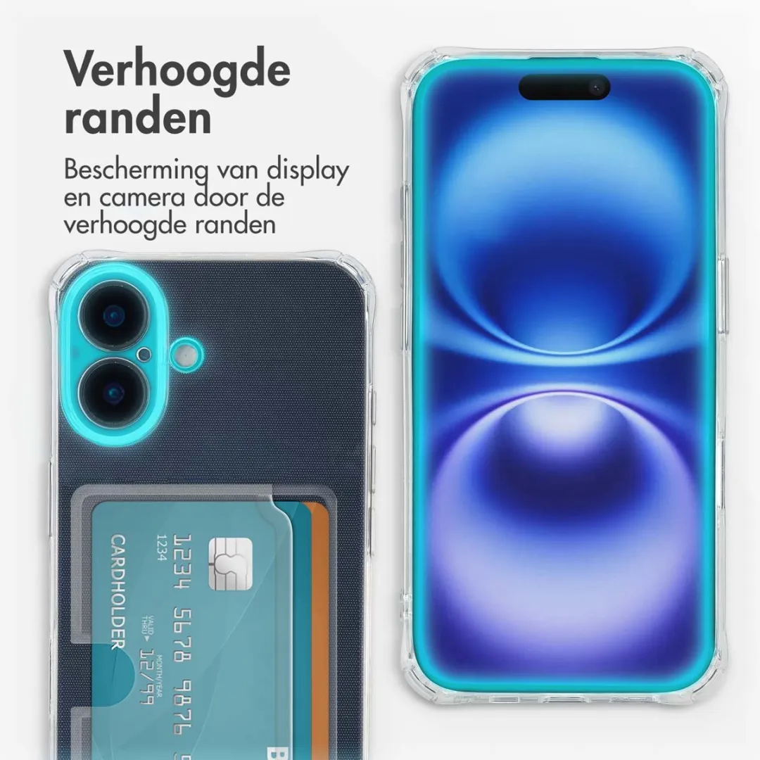 Imoshion Hoesje iPhone 16 - 2 Pasjes - Transparant
