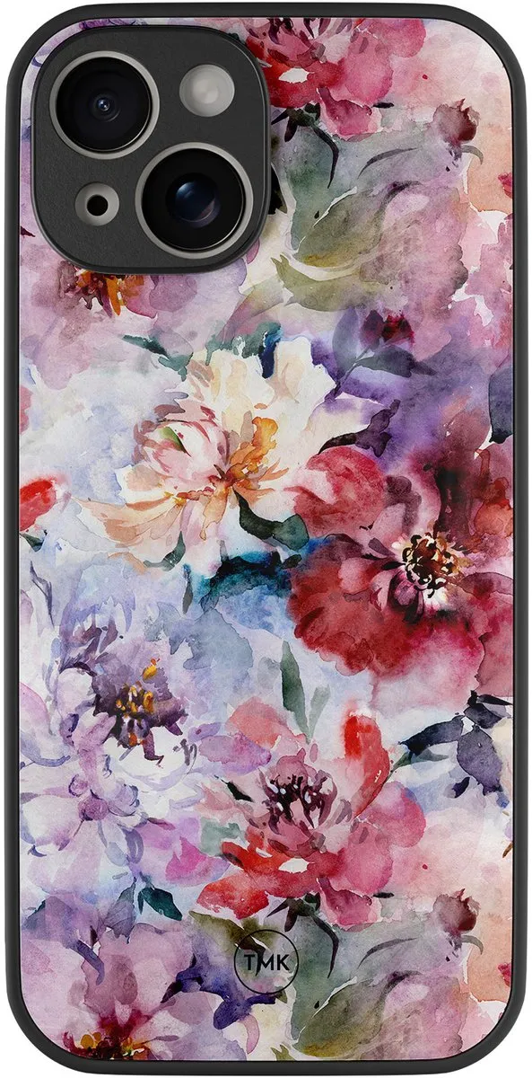 Casevibes iPhone 13 Hoesje Bloemen Acryl