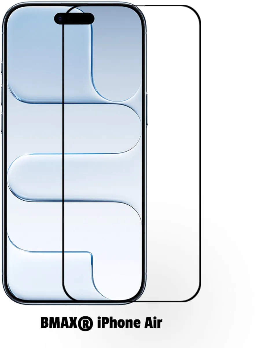 BMAX iPhone Air Screenprotector 2 Stuks - Full Cover - Zwart