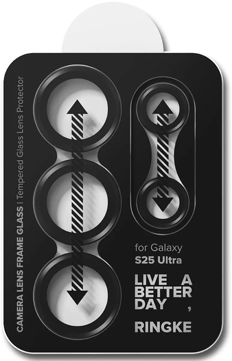 Ringke Frame Glass Camera Beschermer - Samsung Galaxy S25 Ultra - 2 Stuks - Zwart