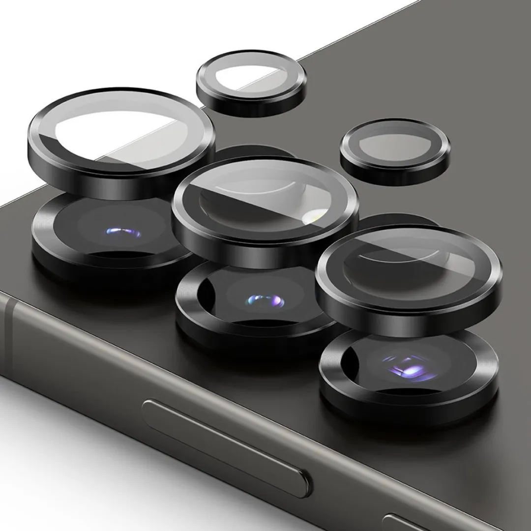 Ringke Frame Glass Camera Beschermer - Samsung Galaxy S25 Ultra - 2 Stuks - Zwart