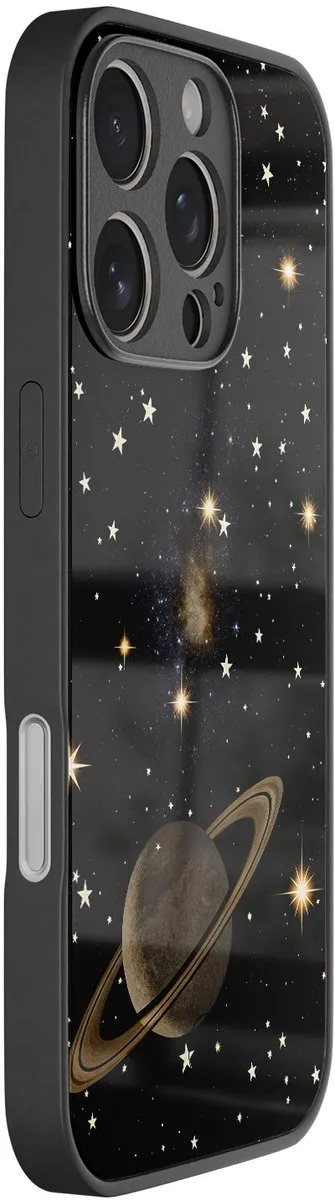 Casevibes iPhone 16 Pro Hoesje - Zwart - Space