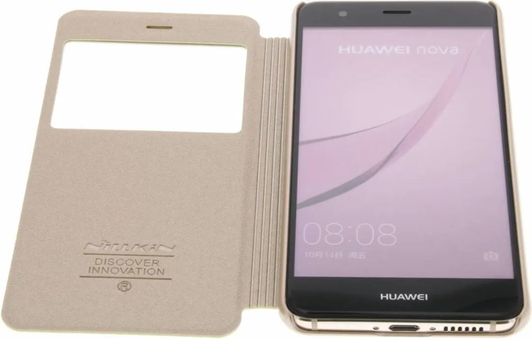 Nillkin Sparkle Window View Hoesje - Huawei Nova - Zwart - afbeelding 6 van 6