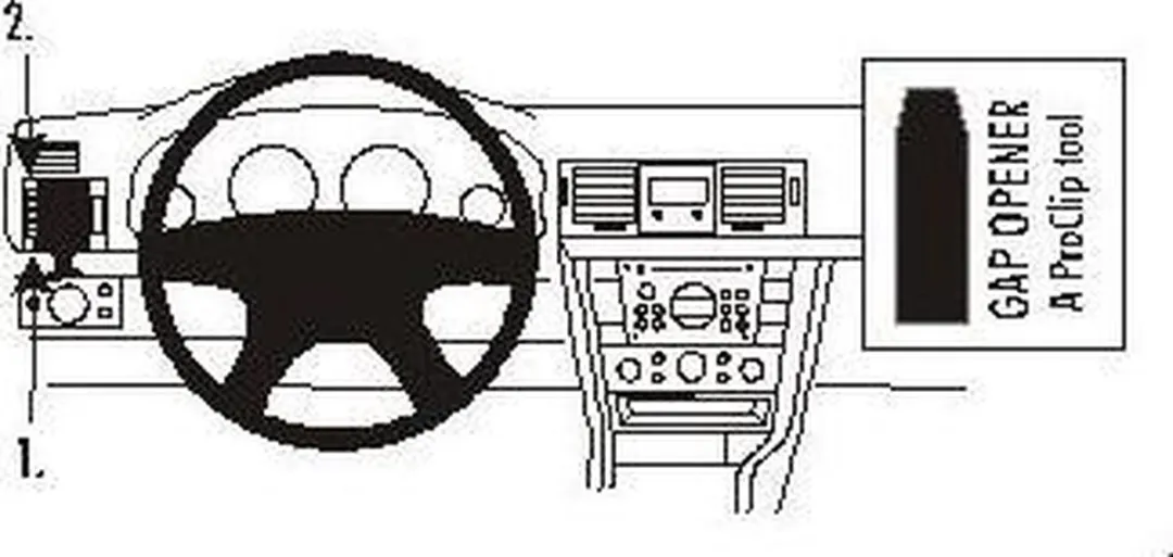 Brodit ProClip 803078 Opel Houder - Zwart