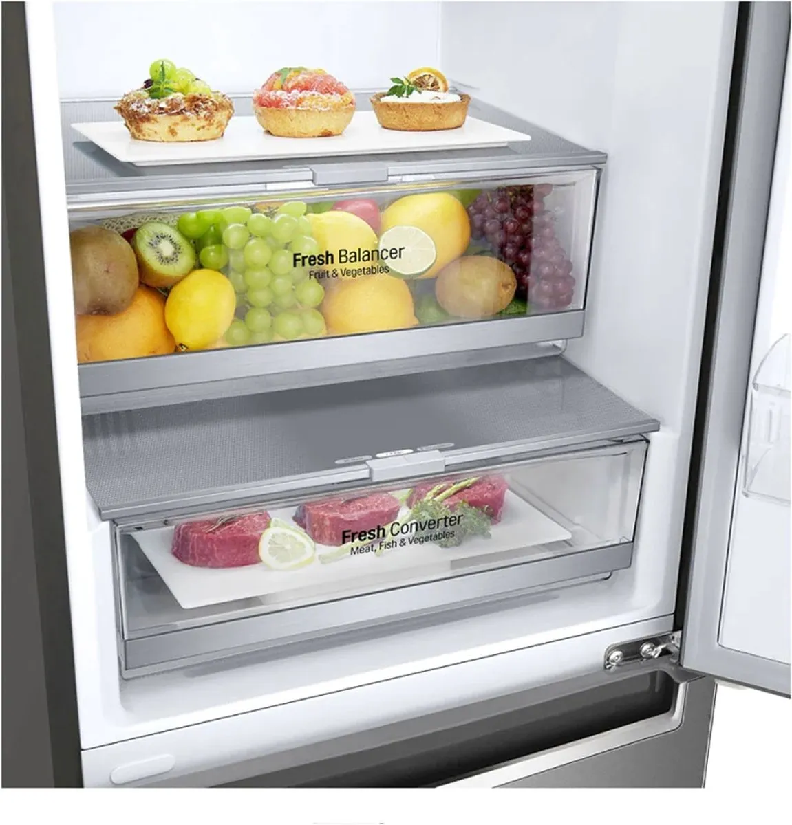 LG GBB72SAVGN Koel/vriescombinatie Vrijstaand - 384L - Rvs - afbeelding 6 van 6