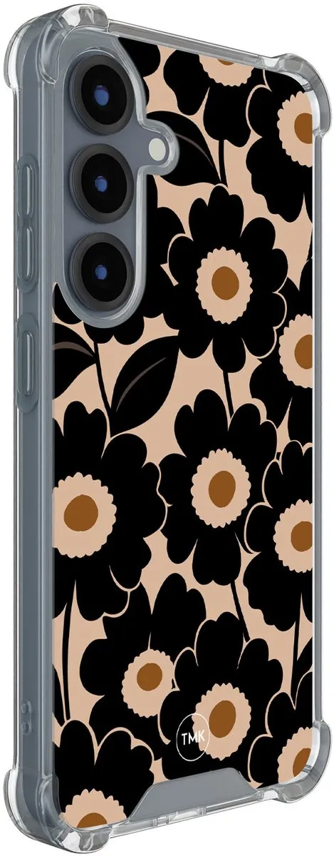 Casevibes Shockproof Hoesje Samsung Galaxy S25 Bloom Luxe - S/S25/S/008 - Zwart