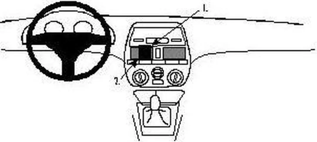 Brodit ProClip Center Mount Houder - Fiat Brava/Bravo/Marea 852224