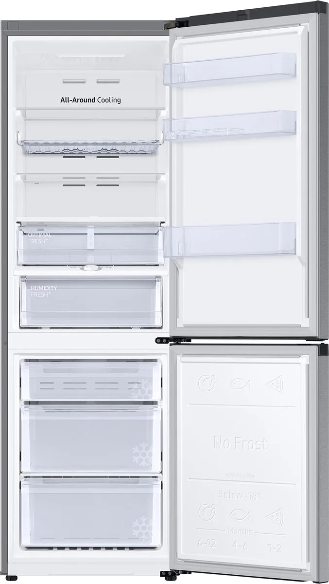 Samsung RB34C675ESA Vrijstaand Koelkast 344L - Zilver