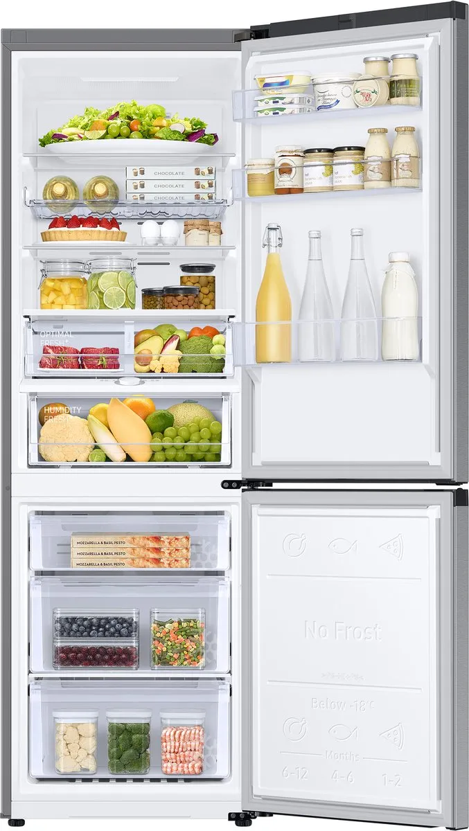 Samsung RB34C675ESA Vrijstaand Koelkast 344L - Zilver