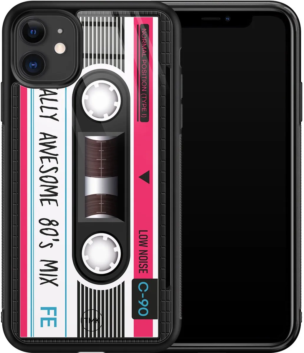 Casevibes iPhone 11 Hoesje - Zwart - Cassette