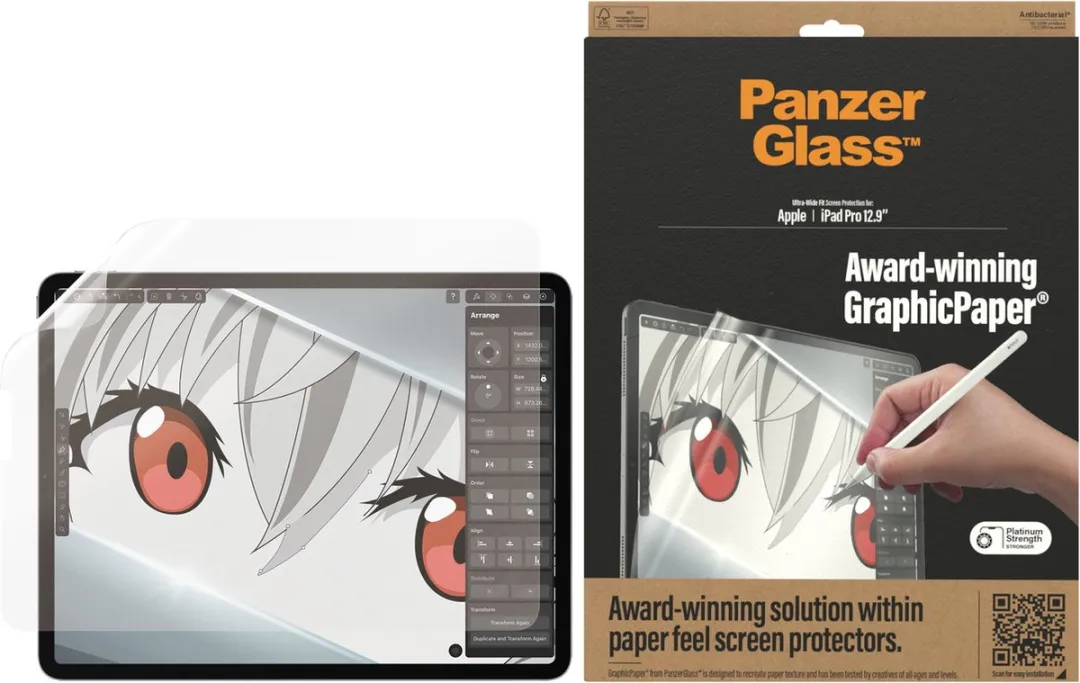PanzerGlass GraphicPaper iPad Pro 12.9 2018 Screenprotector - Transparant