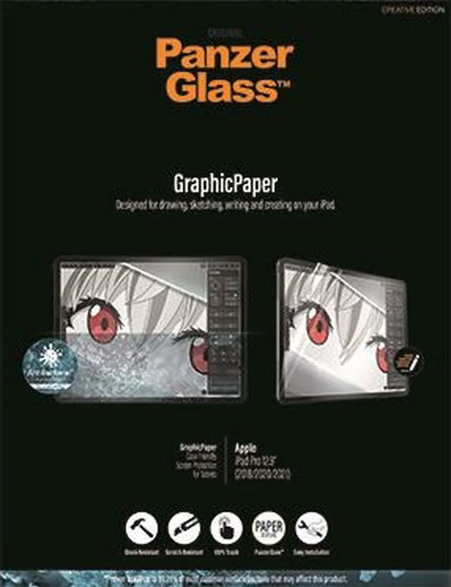 PanzerGlass GraphicPaper iPad Pro 12.9 2018 Screenprotector - Transparant