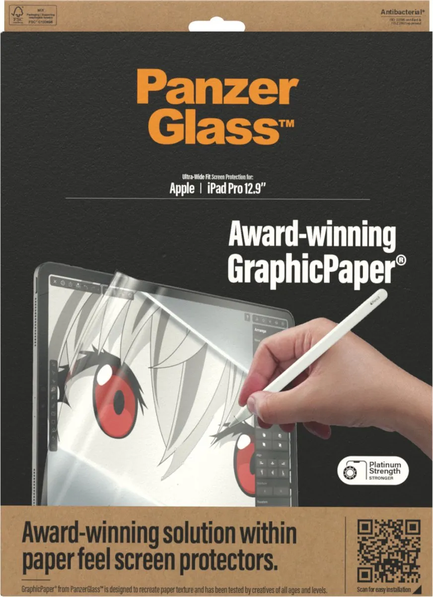 PanzerGlass GraphicPaper iPad Pro 12.9 2018 Screenprotector - Transparant