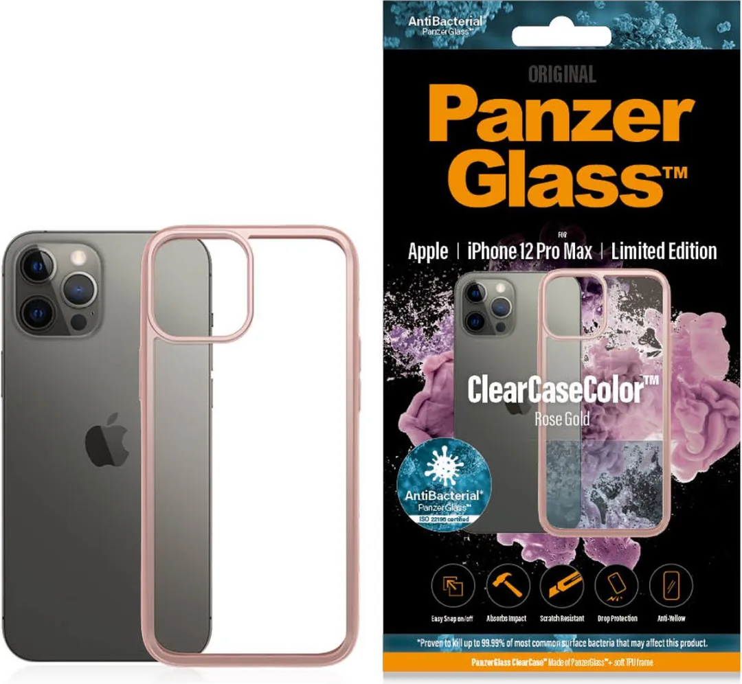PanzerGlass ClearCaseColor PZ-0275 iPhone 12 Pro Max Hoesje - Rose Gold - afbeelding 6 van 6