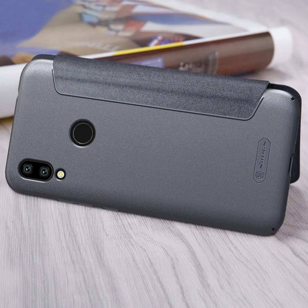 Nillkin Sparkle PU Leather Book Case Xiaomi Redmi 7 - Zwart - afbeelding 4 van 4