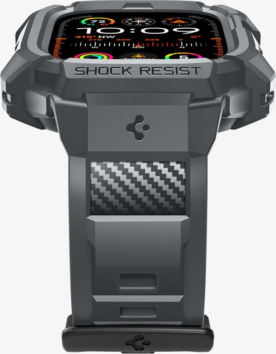 Spigen Rugged Armor Pro Hoesje & Bandje Apple Watch Ultra 2 - Grijs