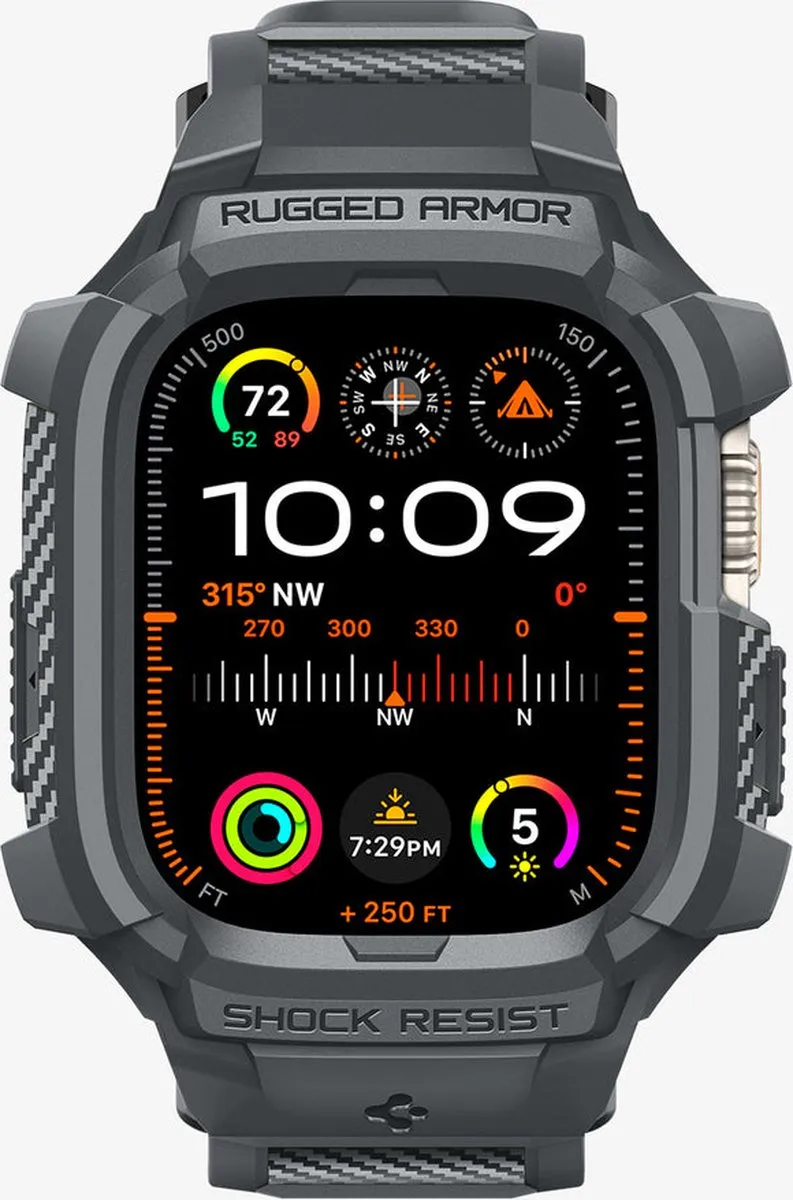 Spigen Rugged Armor Pro Hoesje & Bandje Apple Watch Ultra 2 - Grijs