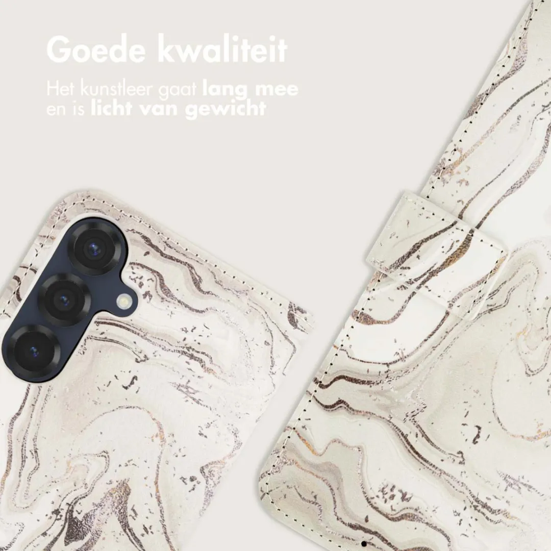 Imoshion Galaxy S25 Hoesje Sandy Marble - 3 Pasjes