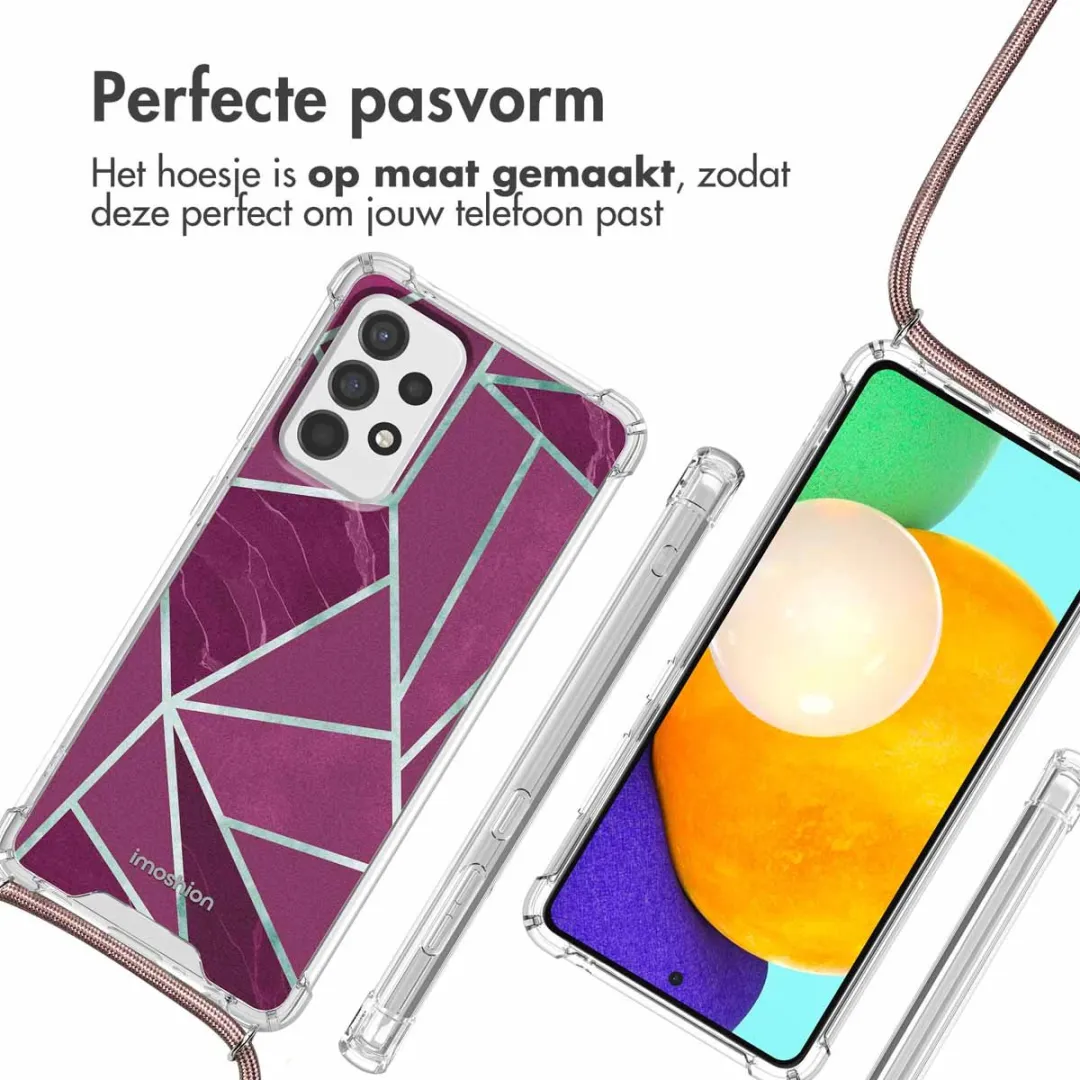 Imoshion Hoesje Samsung Galaxy A52 Bordeaux Graphic - Koord