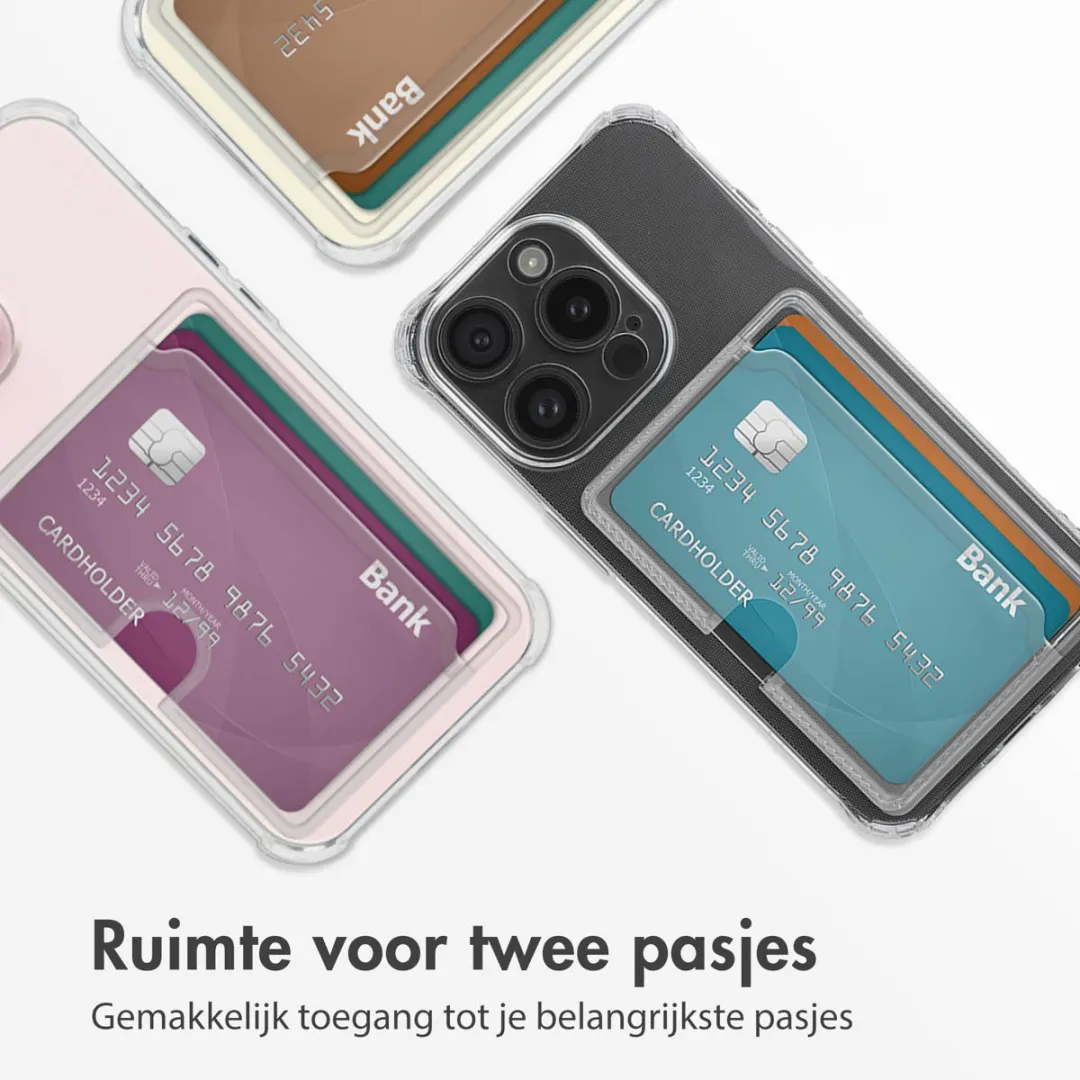 Imoshion Hoesje iPhone 15 Pro - Transparant - 2 Pasjes