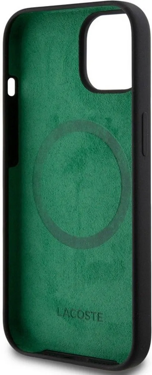 Lacoste Silicone Backcover LCHMP15SSLOK - iPhone 15 - Zwart
