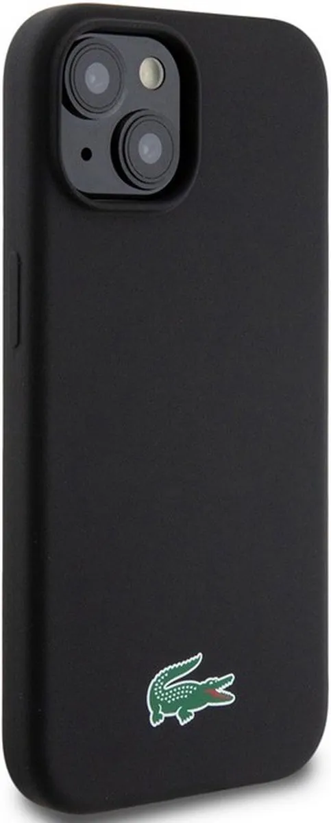 Lacoste Silicone Backcover LCHMP15SSLOK - iPhone 15 - Zwart