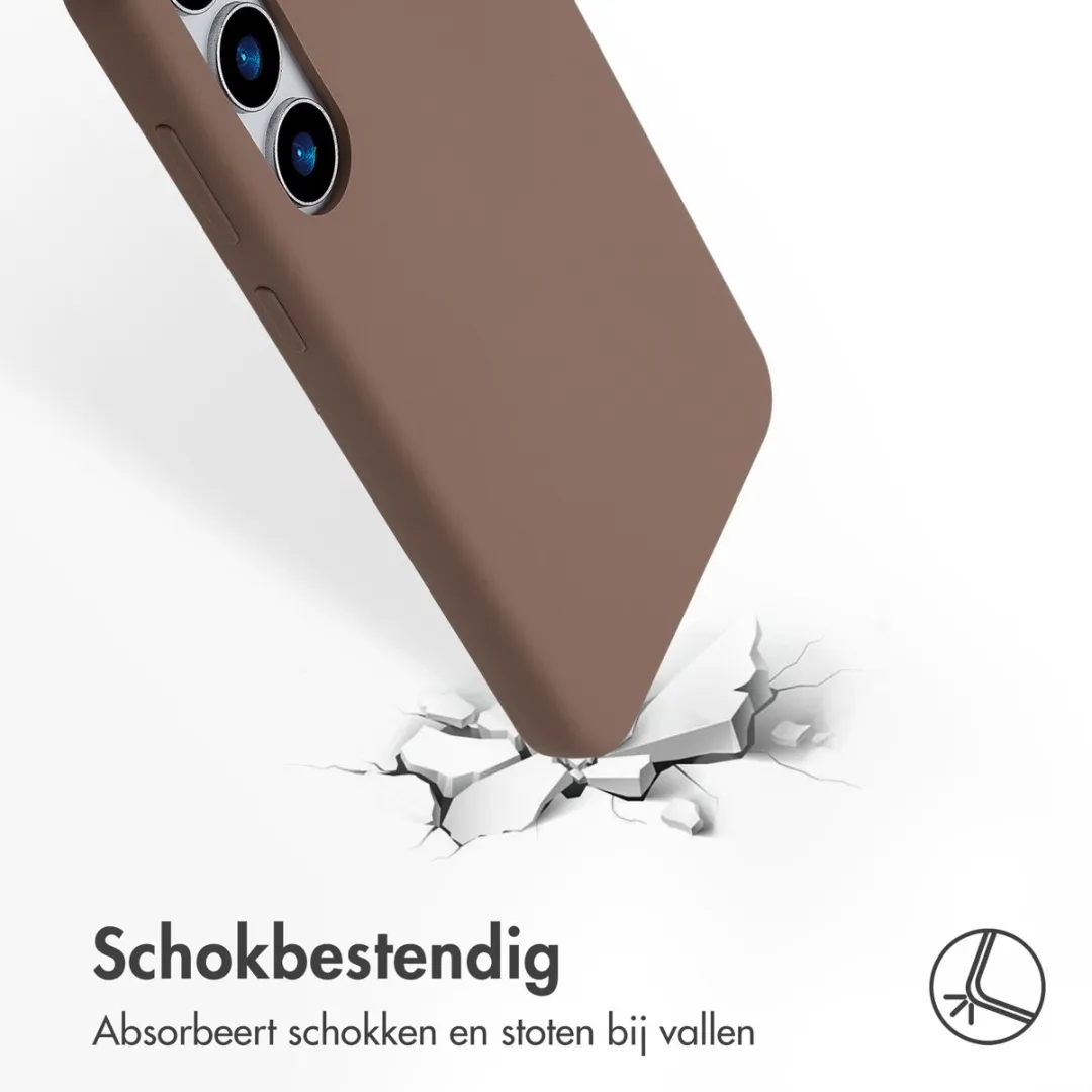 Accezz Hoesje Samsung Galaxy S24 Plus Lichtbruin - Magnetische Ring