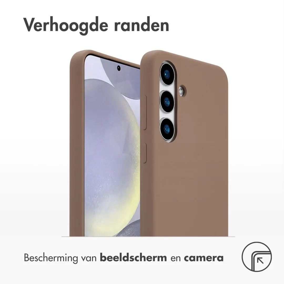 Accezz Hoesje Samsung Galaxy S24 Plus Lichtbruin - Magnetische Ring