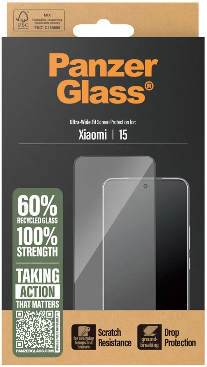 PanzerGlass Ultra-Wide Fit Screenprotector Xiaomi 15