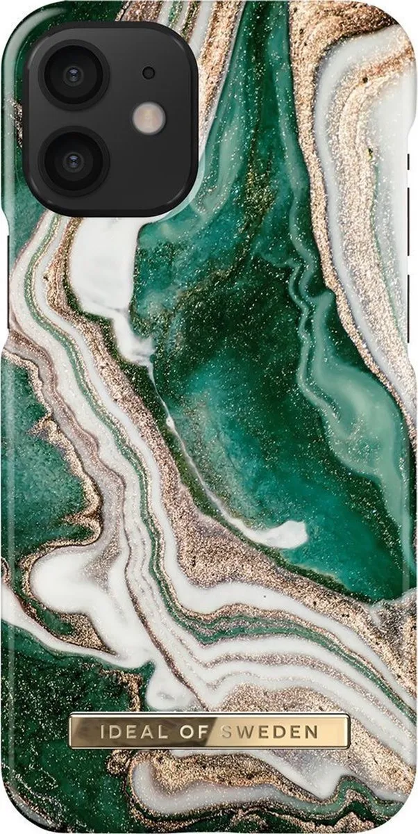 iDeal of Sweden iPhone 12 Mini Hoesje Golden Jade Marble