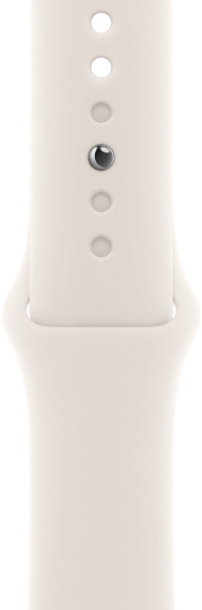 Apple Watch SE 2024 40mm Starlight Aluminium Case with Starlight Sport Band - S/M