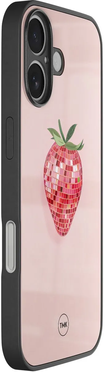 Casevibes iPhone 16 Hoesje - Roze Disco Aardbei - TPU
