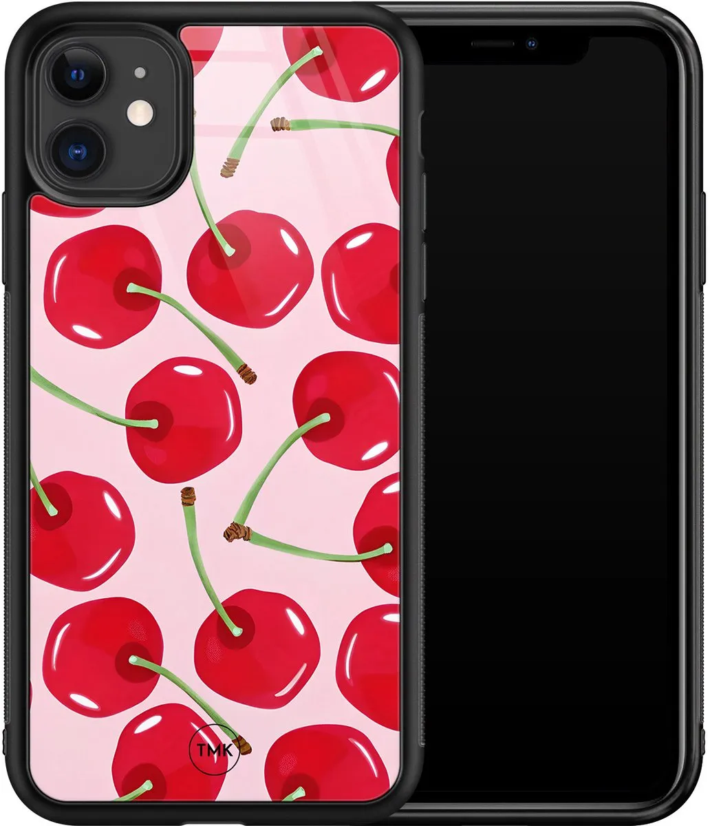 Casevibes iPhone 11 Hoesje - Roze Sweet Cherry - TPU Glossy