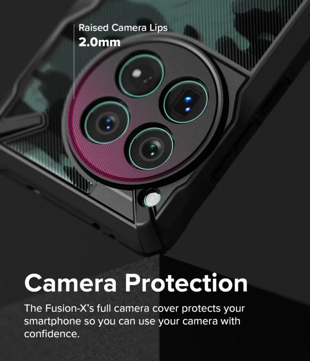 Ringke Fusion X Hoesje OnePlus 12 - Camo Zwart