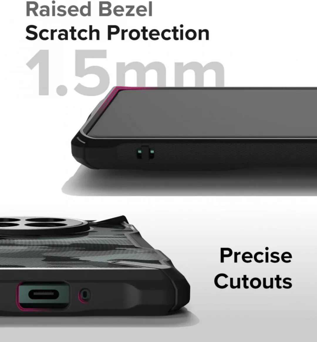 Ringke Fusion X Hoesje OnePlus 12 - Camo Zwart - afbeelding 6 van 6