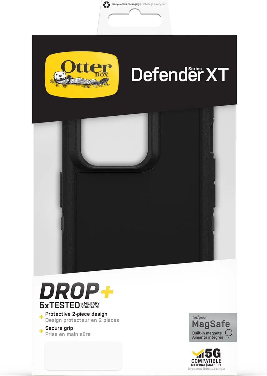 Otterbox - Defender XT hoesje - Geschikt voor de iPhone 14 Pro - Zwart