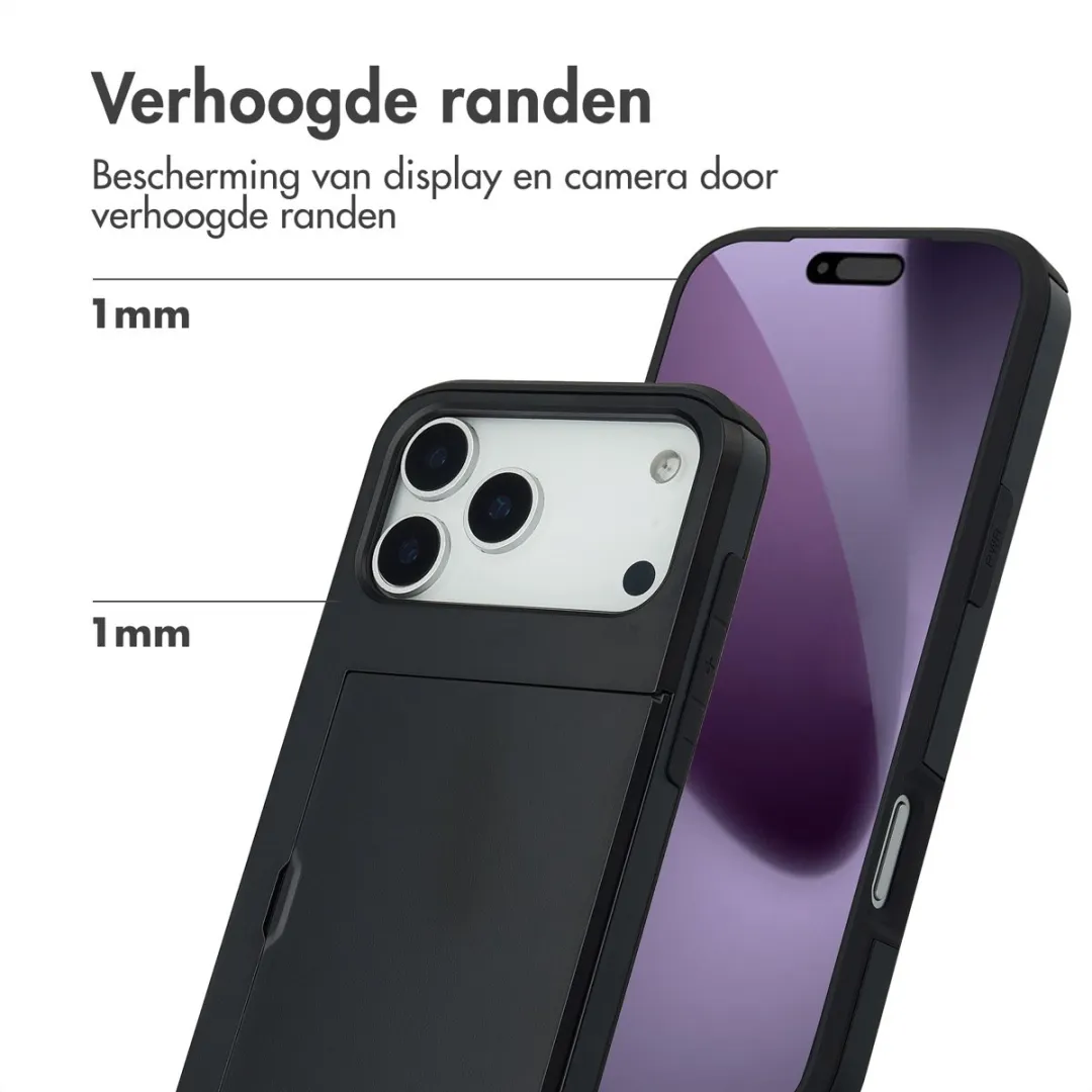 Imoshion Hoesje iPhone 17 Pro Max - 2 Pasjes - Zwart