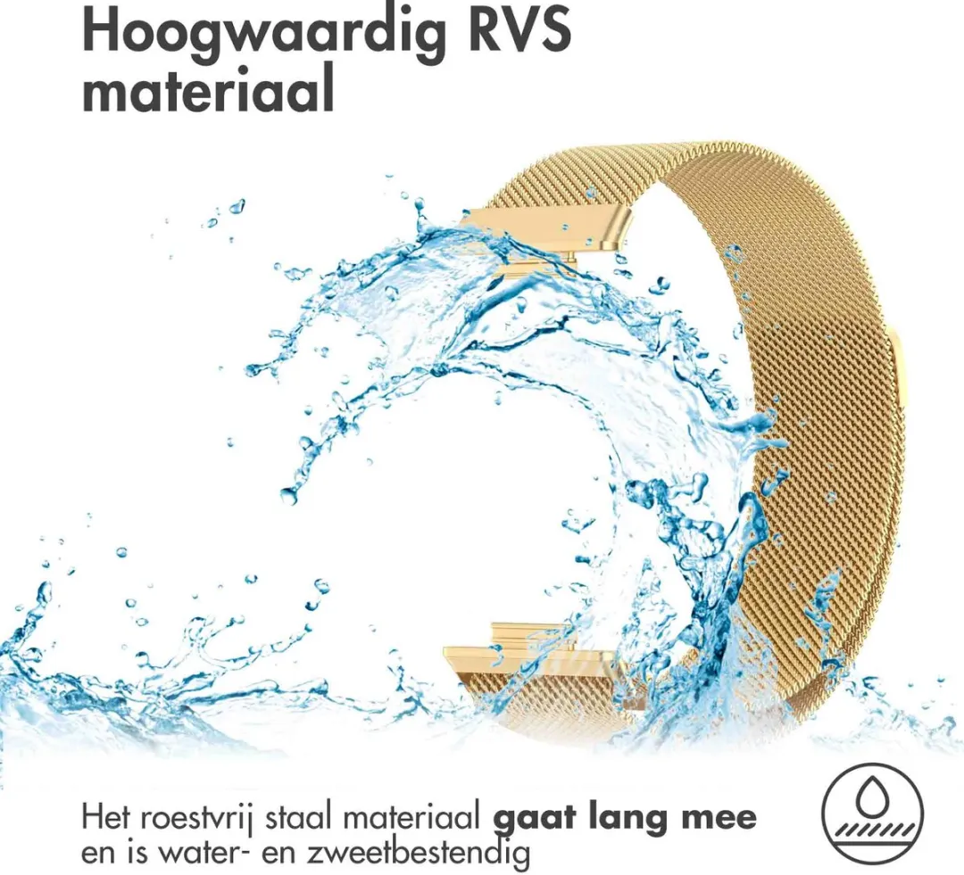 Imoshion Milanees Magnetisch Bandje Goud - Huawei Watch Fit 2