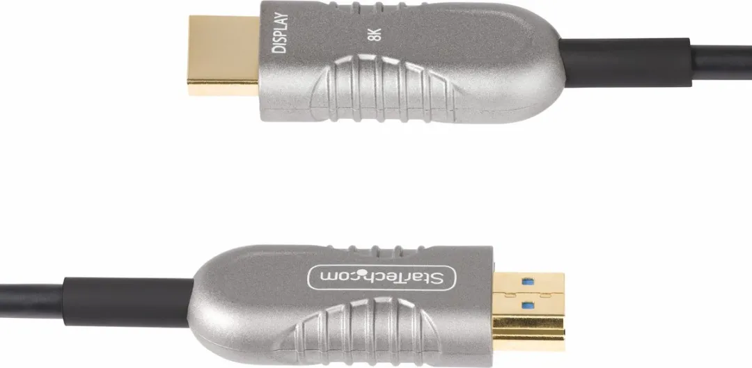 Startech 15,2m HDMI 2.1 Actieve Optische Kabel 8K60Hz - CMP Plenum - Zwart/Zilver