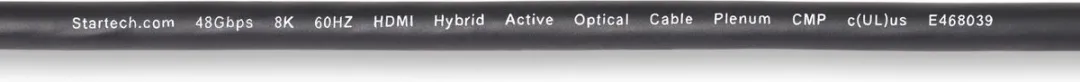Startech 15,2m HDMI 2.1 Actieve Optische Kabel 8K60Hz - CMP Plenum - Zwart/Zilver - afbeelding 6 van 6