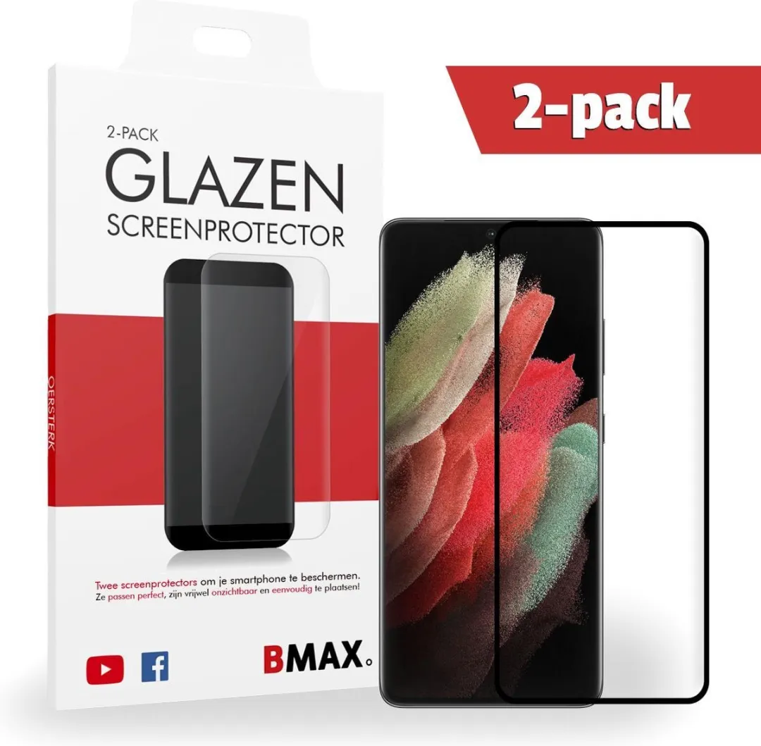 BMAX Glazen Screenprotector Samsung Galaxy S21 Ultra