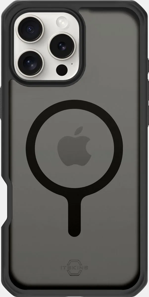 Itskins Level 2 HybridMagFrost iPhone 16 Pro MagSafe Hoesje - Zwart