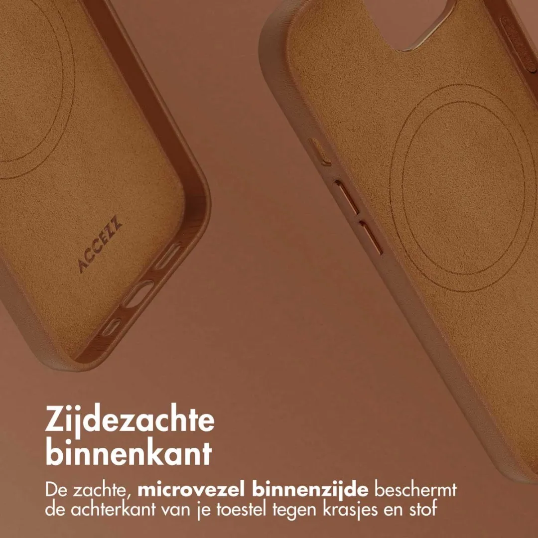 Accezz iPhone 14 Hoesje MagSafe - Sienna Brown - 2 Pasjes