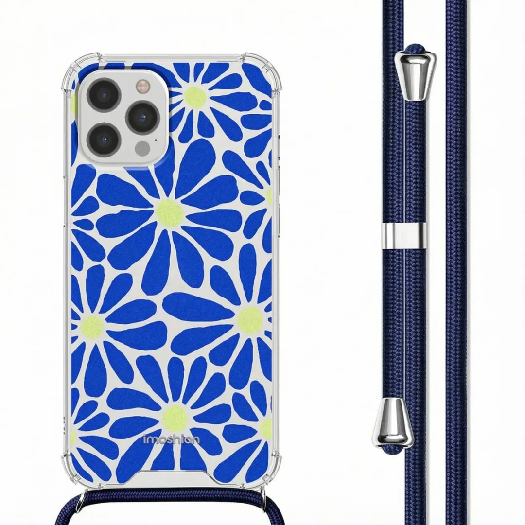 Imoshion iPhone 12/12 Pro Hoesje - Cobalt Blue Flowers Connect