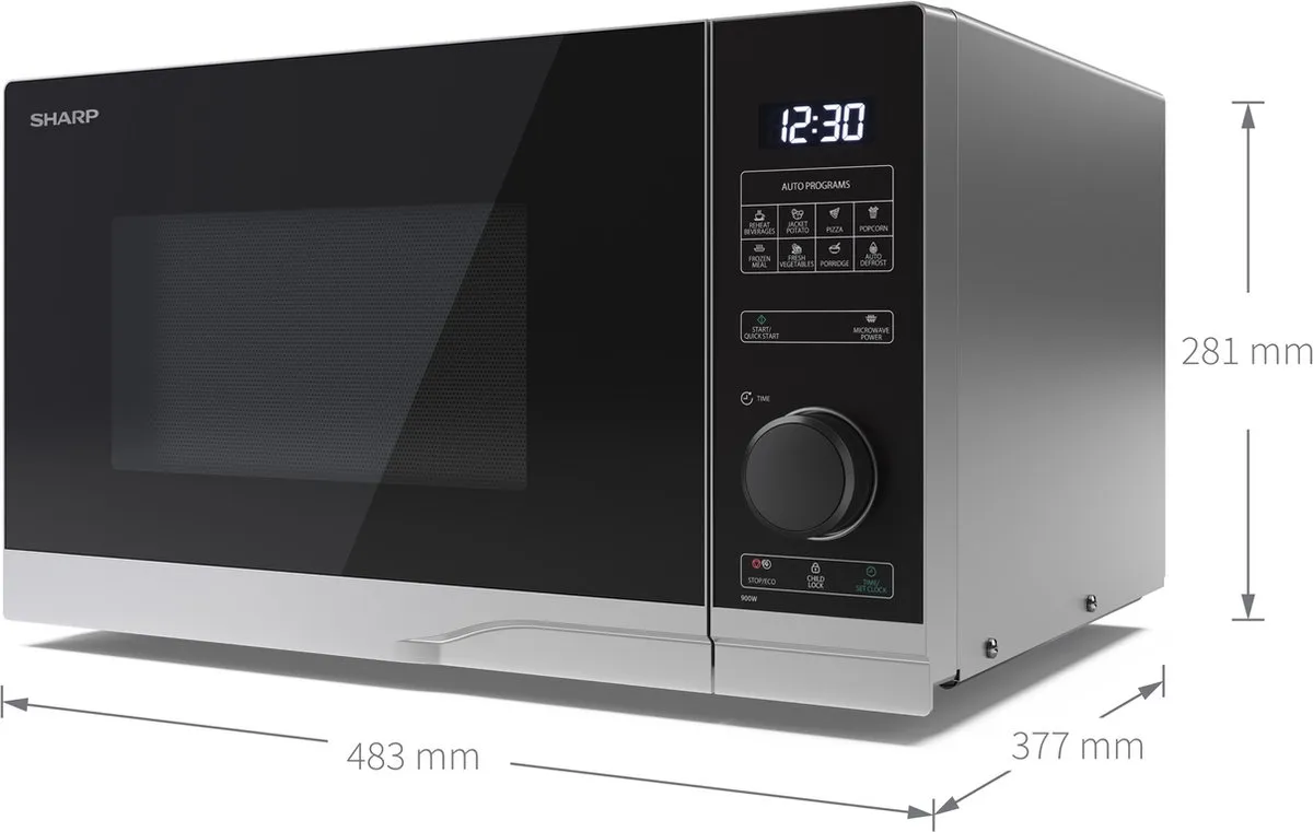 Sharp YC-PS234AE-S Magnetron 900W - 23L - Zilver
