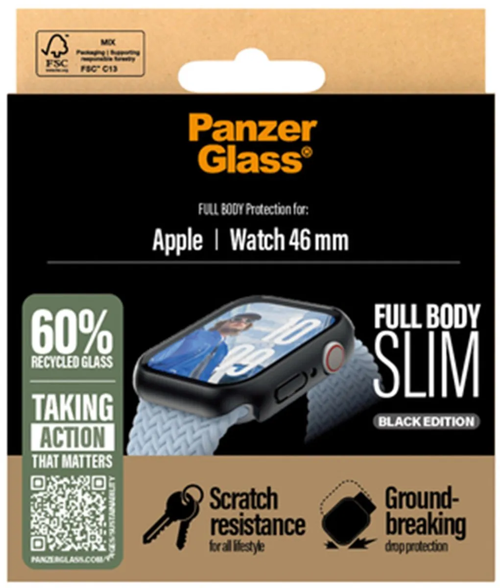 PanzerGlass Apple Watch 45mm Screenprotector - Zwart